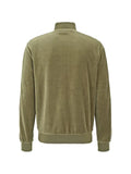 Fila velour-textured side-stripe sweater