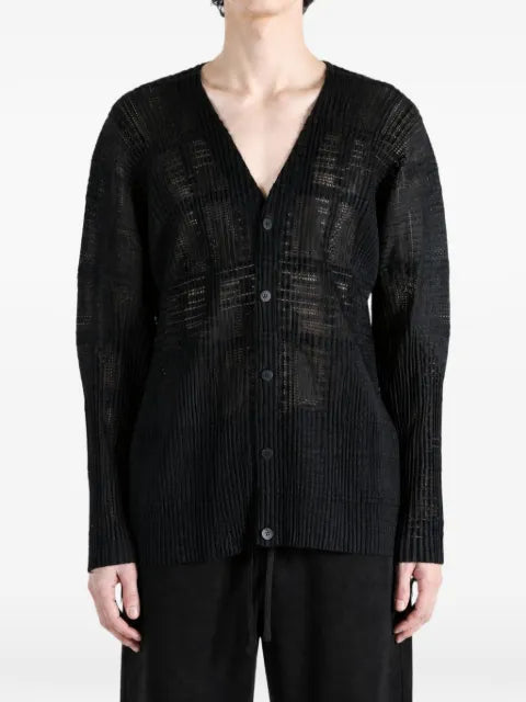 Homme Plissé Issey Miyake pleated semi-sheer shirt