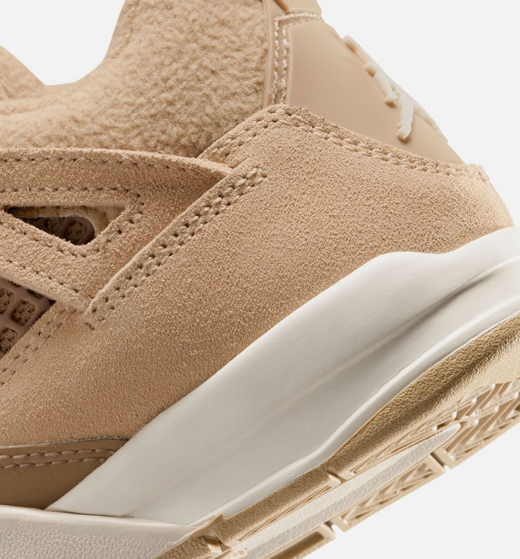 Air Jordan 4 Retro Cozy Girl – Preschool Lifestyle Shoe in Hemp/Light Orewood Brown