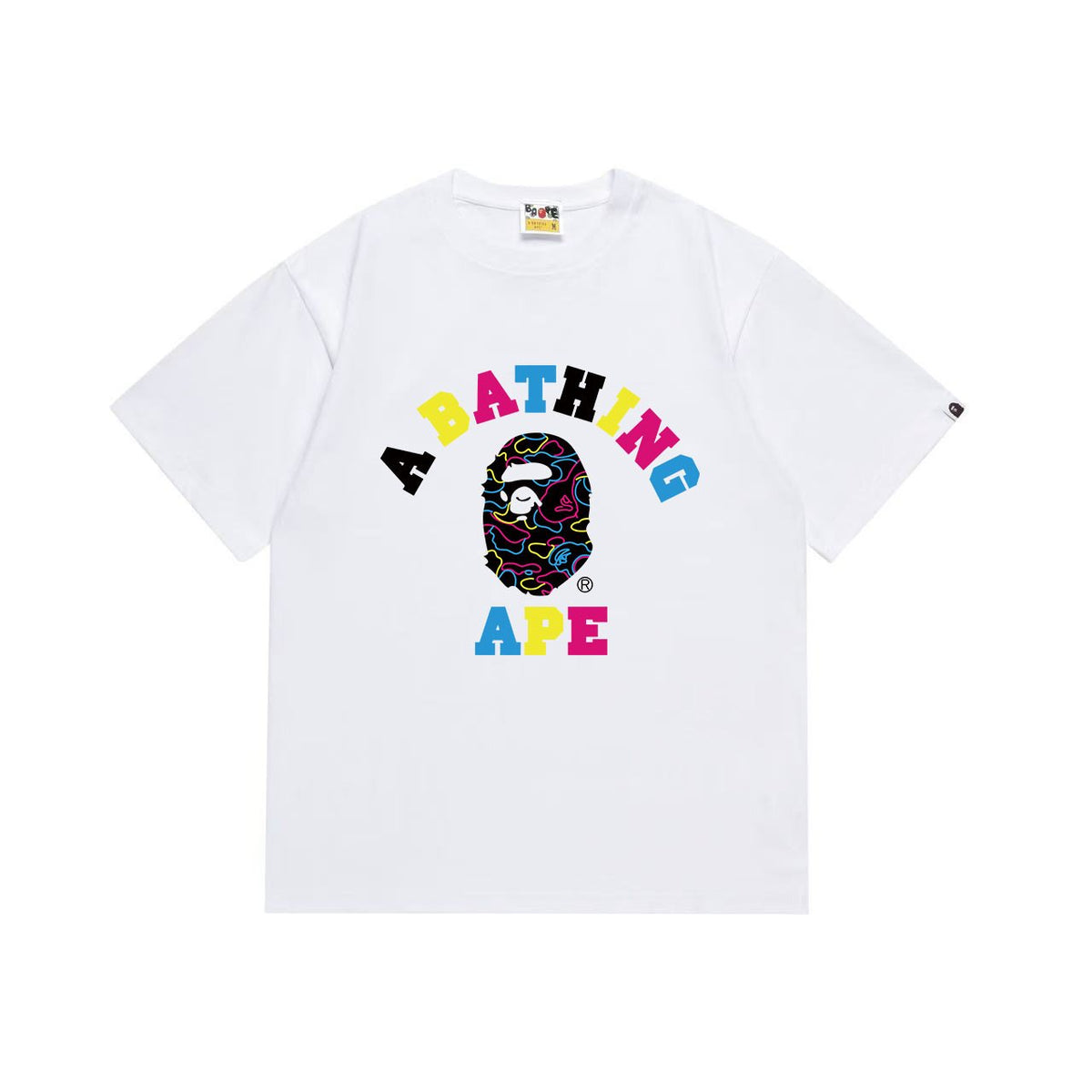 BAPE Multicolor Front Graphic Short-Sleeve T-Shirt