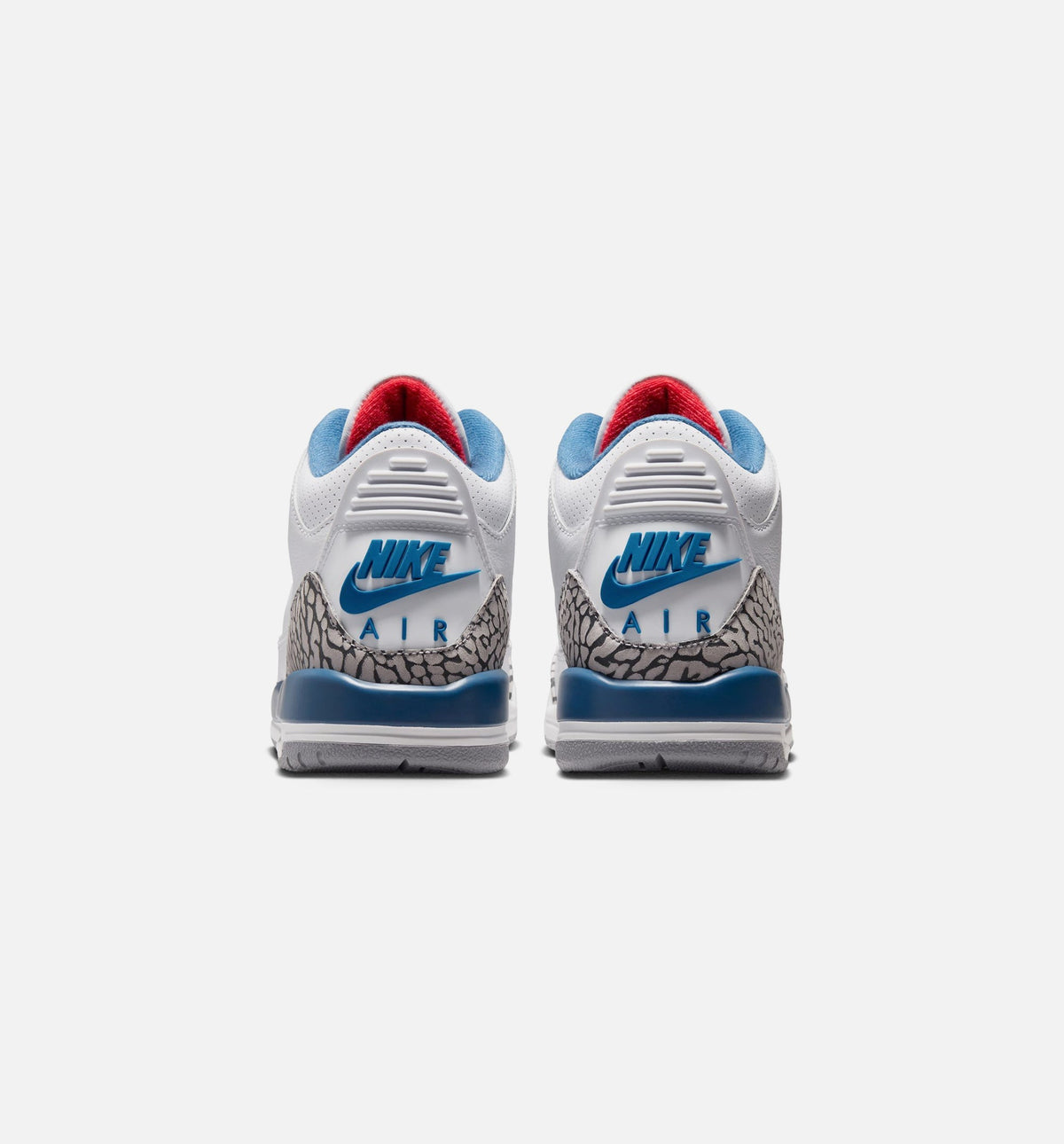 Air Jordan 3 Retro OG True Blue Grade School Sneakers - White / Fire Red / True Blue
