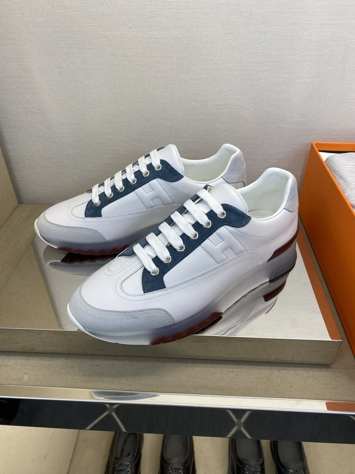 Hermès Men's Low-Top Panel Sneakers
